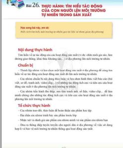 Giải SGK Lịch sử và Địa lí lớp 6 Cánh diều Phần Địa lí Bài 26 Thực hành Tìm hiểu tác động của con người lên tự nhiên trong sản xuất (trang 192)