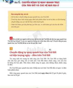 Giải SGK Lịch sử và Địa lí lớp 6 Cánh diều Phần Địa lí Bài 6: Chuyển động tự quay quanh trục của Trái Đất và các hệ quả địa lí (trang 122-126)