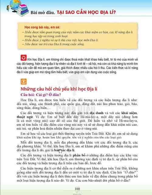 Giải SGK Lịch sử và Địa lí lớp 6 Cánh diều Phần Địa lí Bài mở đầu: Tại sao cần học Địa lí (trang 100-102)