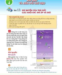 Giải SGK Lịch sử và Địa lí lớp 6 Cánh diều Phần Địa lí Chương 4 Bài 13 Khí quyển của Trái Đất - Các khối khí - Khí áp và gió (trang 150-154)