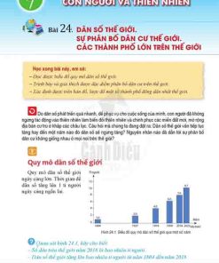 Giải SGK Lịch sử và Địa lí lớp 6 Cánh diều Phần Địa lí Chương 7 Bài 24 Dân số thế giới - Sự phân bố dân cư thế giới - Các thành phố lớn trên thế giới (trang 184-188)