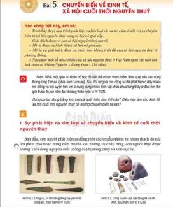 Giải SGK Lịch sử và Địa lí lớp 6 Cánh diều Phần Lịch sử Bài 5: Chuyển biến về kinh tế xã hội cuối thời nguyên thủy (Trang 22-25)
