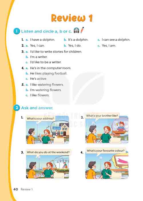 Giải SGK Tiếng Anh lớp 5 tập 1 Global Success Review 1 (trang 40-43)