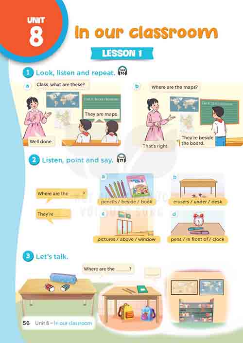 Giải SGK Tiếng Anh lớp 5 tập 1 Global Success Unit 8 In Our Classroom (trang 56-61)
