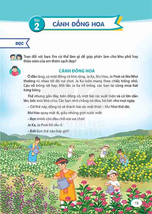 Giải SGK Tiếng Việt lớp 5 tập 1 Kết nối tri thức Bài 2: Cánh đồng hoa (Trang 13-17)