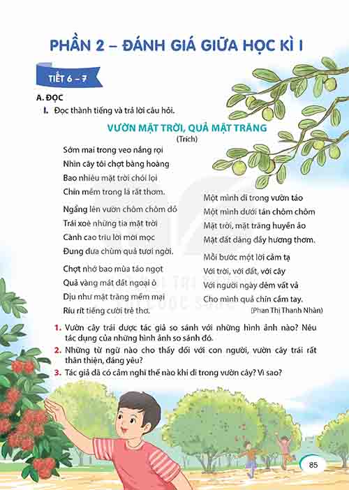 Giải SGK Tiếng Việt lớp 5 tập 1 Kết nối tri thức Đánh giá Giữa học kì I Tiết 6-7 (Trang 85-87)