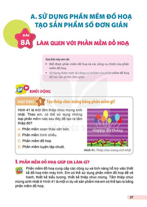 Giải SGK Tin học lớp 5 Kết nối tri thức Bài 8A Làm quen với phần mềm đồ họa (trang 37-42)