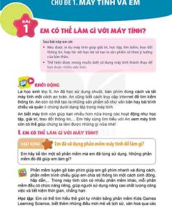 Giải SGK Tin học lớp 5 Kết nối tri thức Chủ đề 1 Bài 1 Em có thể làm gì với máy tính (trang 5-7)