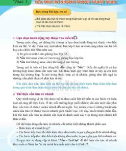 Giải SGK Tin học lớp 6 Cánh diều Chủ đề F Bài 3: Cấu trúc rẽ nhánh trong thuật toán (trang 86-88)