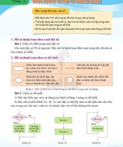 Giải SGK Tin học lớp 6 Cánh diều Chủ đề F Bài 5: Thực hành về mô tả thuật toán (trang 93-94)