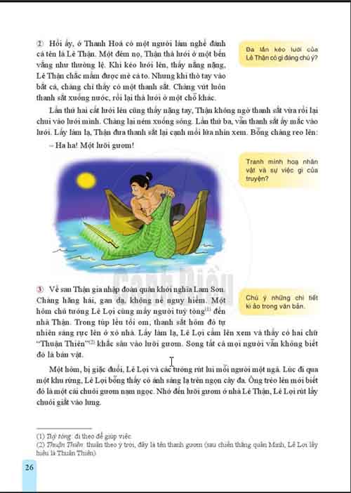 Soạn Ngữ văn 6 Cánh diều tập 1 Bài 1 Thực hành đọc hiểu Sự tích Hồ Gươm (trang 25-28)