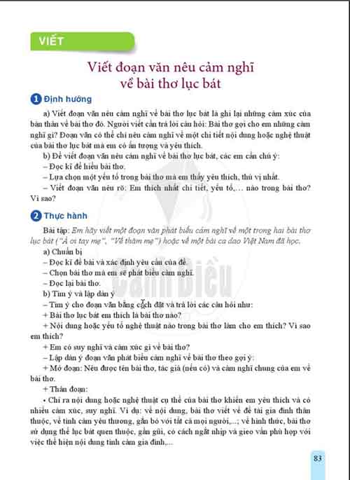 Soạn Ngữ văn 6 Cánh diều tập 1 Bài 4: Viết & NÓI VÀ NGHE (trang 83-86)