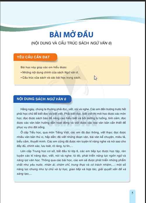 Soạn Ngữ văn 6 Cánh diều tập 1 Bài mở đầu (Trang 5 đến 13)